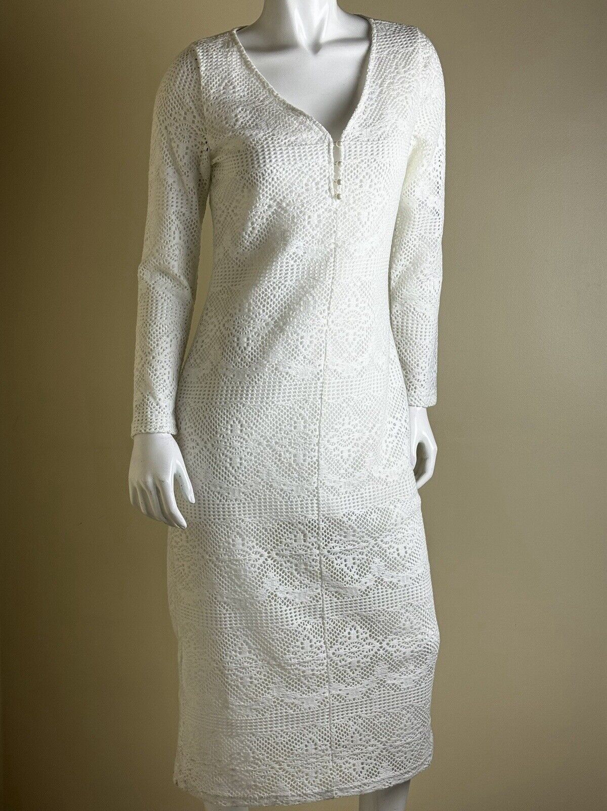 $298 WALTER BAKER Women’s White Crochet Dress Sz M