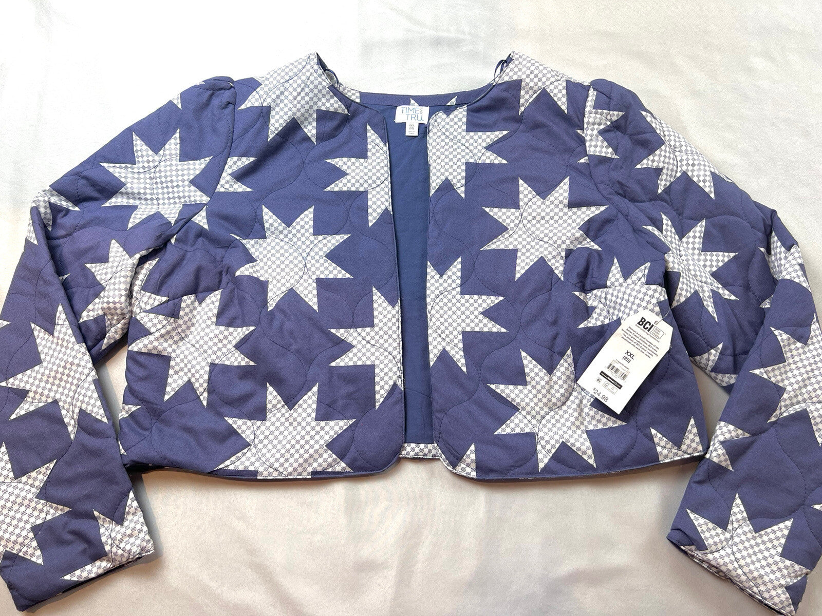 Time And True Women's Blue Cardigan Sweater Sz M
