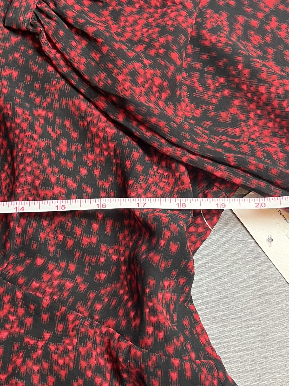 Beach Lunch Lounge Women’s Dress Size XL Black Red Pattern (3)