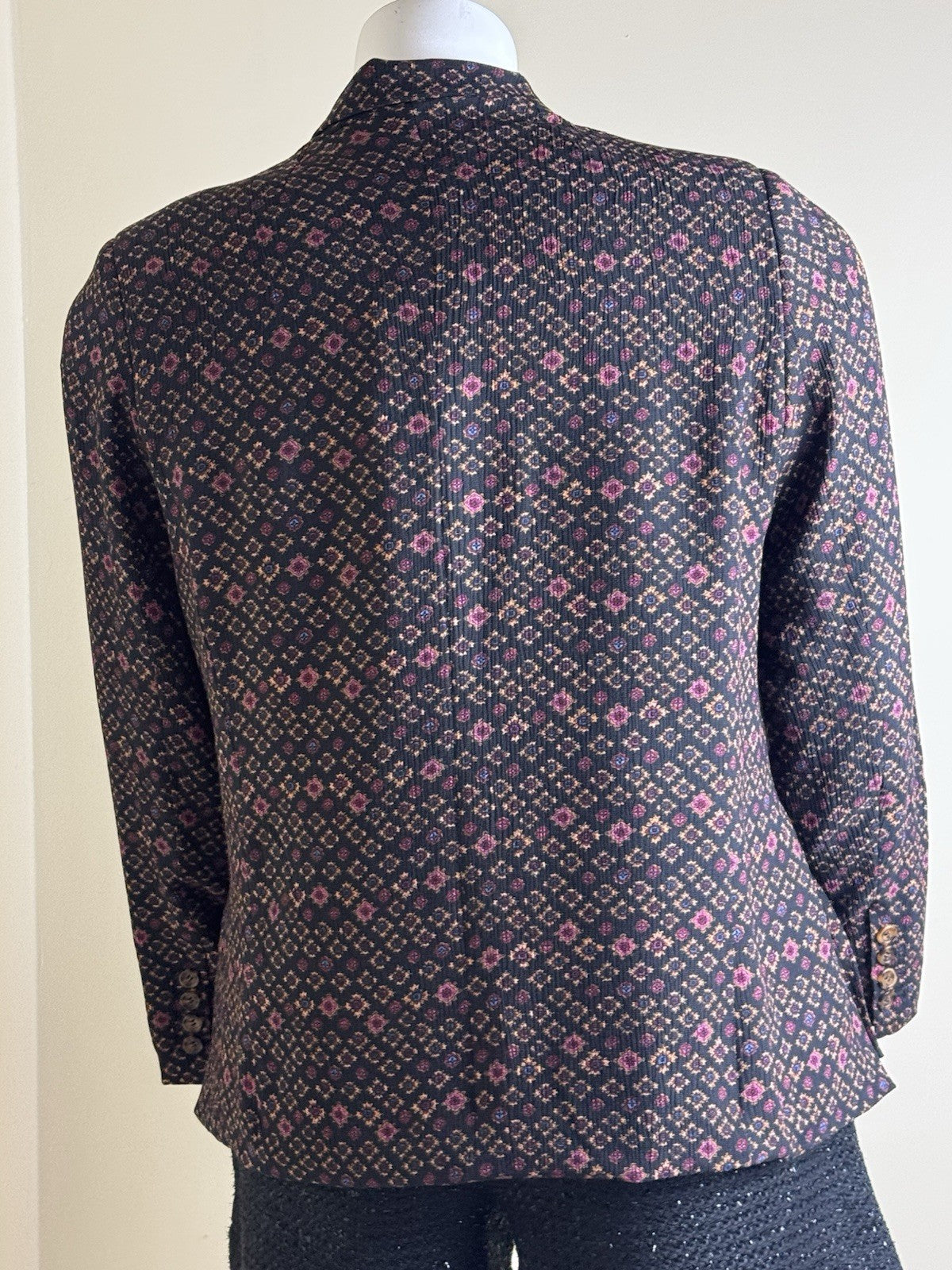 $149 Sam Edelman Women's Black Floral Blazer Sz XL.        (B.171)