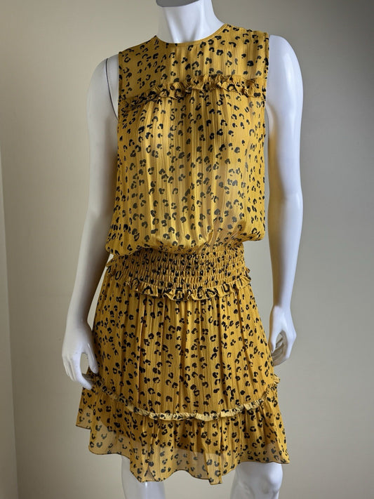 $365 Nicole Miller Women's Leopard Print Dress  Sz 2.    (B.138)