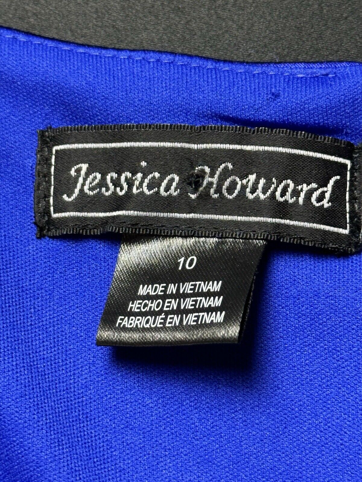 Jessica Howard  Women's Knee Length Royal Blue Dress Sz 10 (B.82)