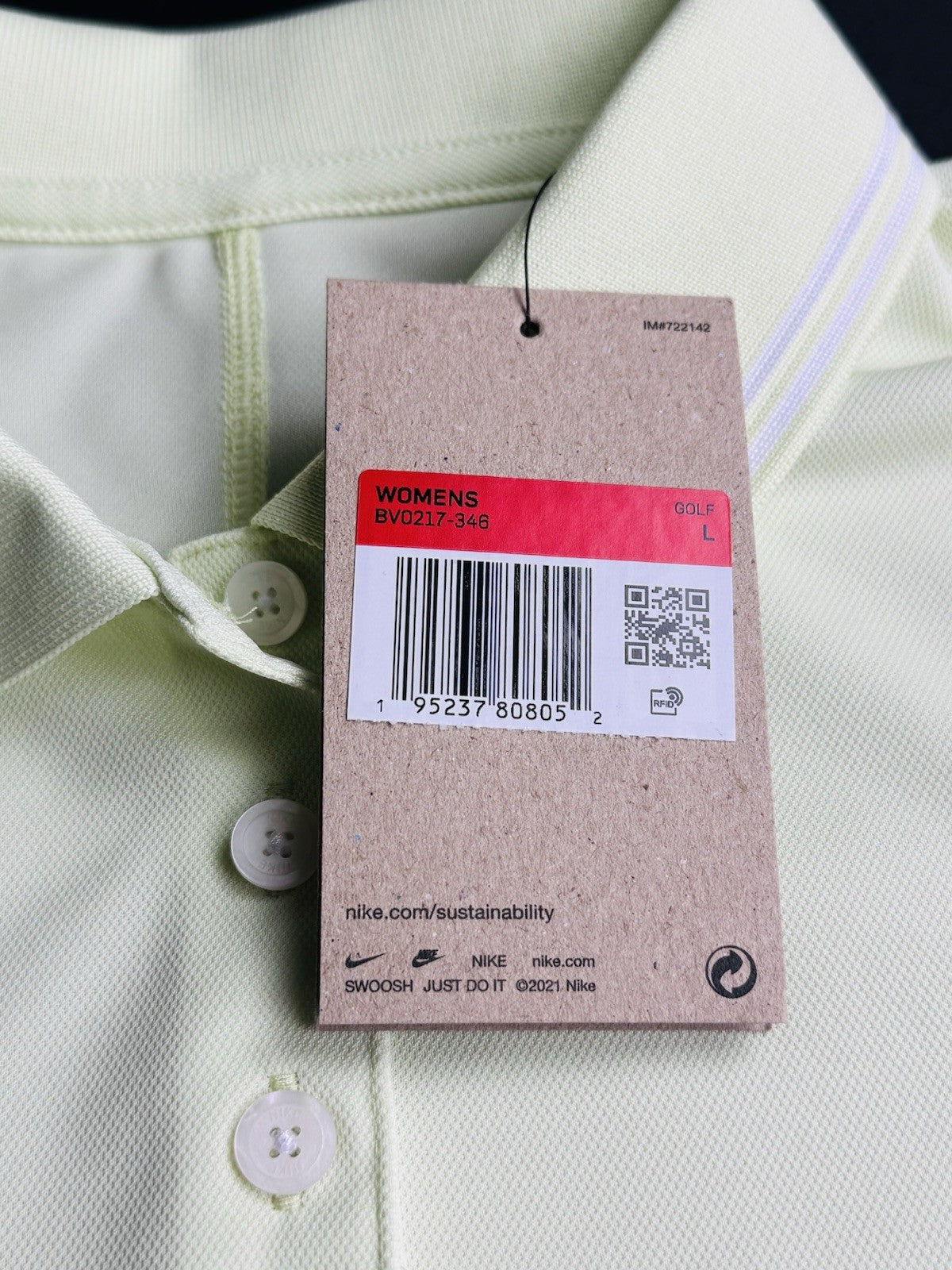 $65 Nike Women’s Golf Shirt Sz L       (B.188)
