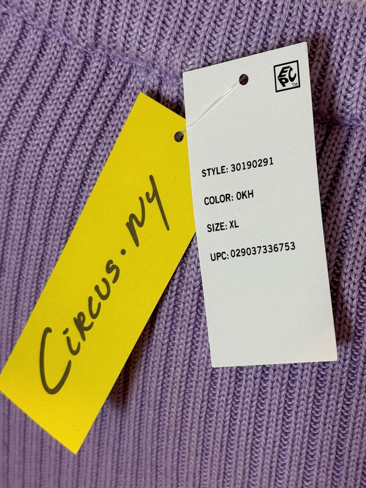 Circus NY Knit Silhouette Skirt Sz XL Lavender A-Line Elastic Waistband (60)