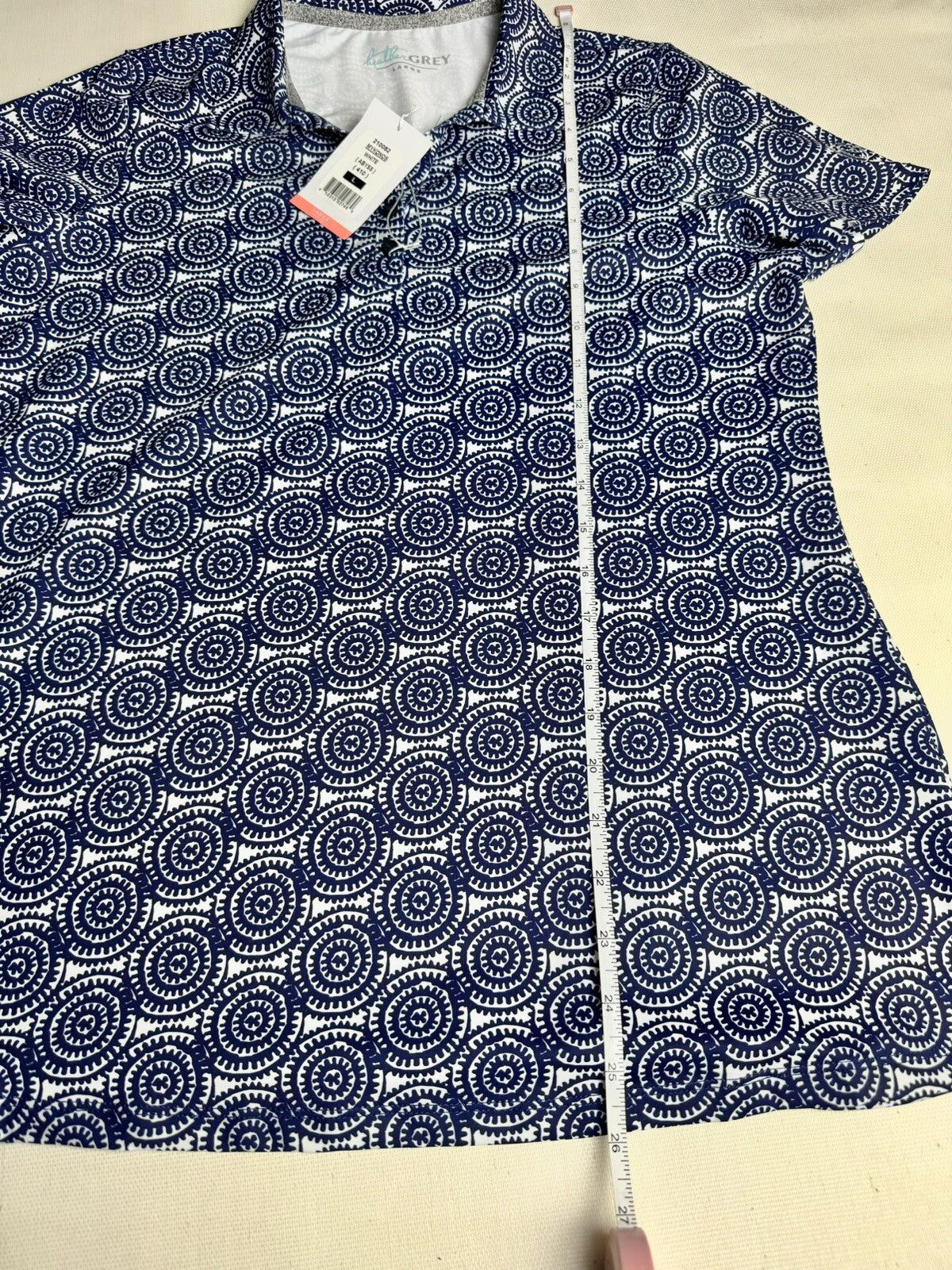 Heather Grey Women’s Golf Shirt Polo Sz L    (65)