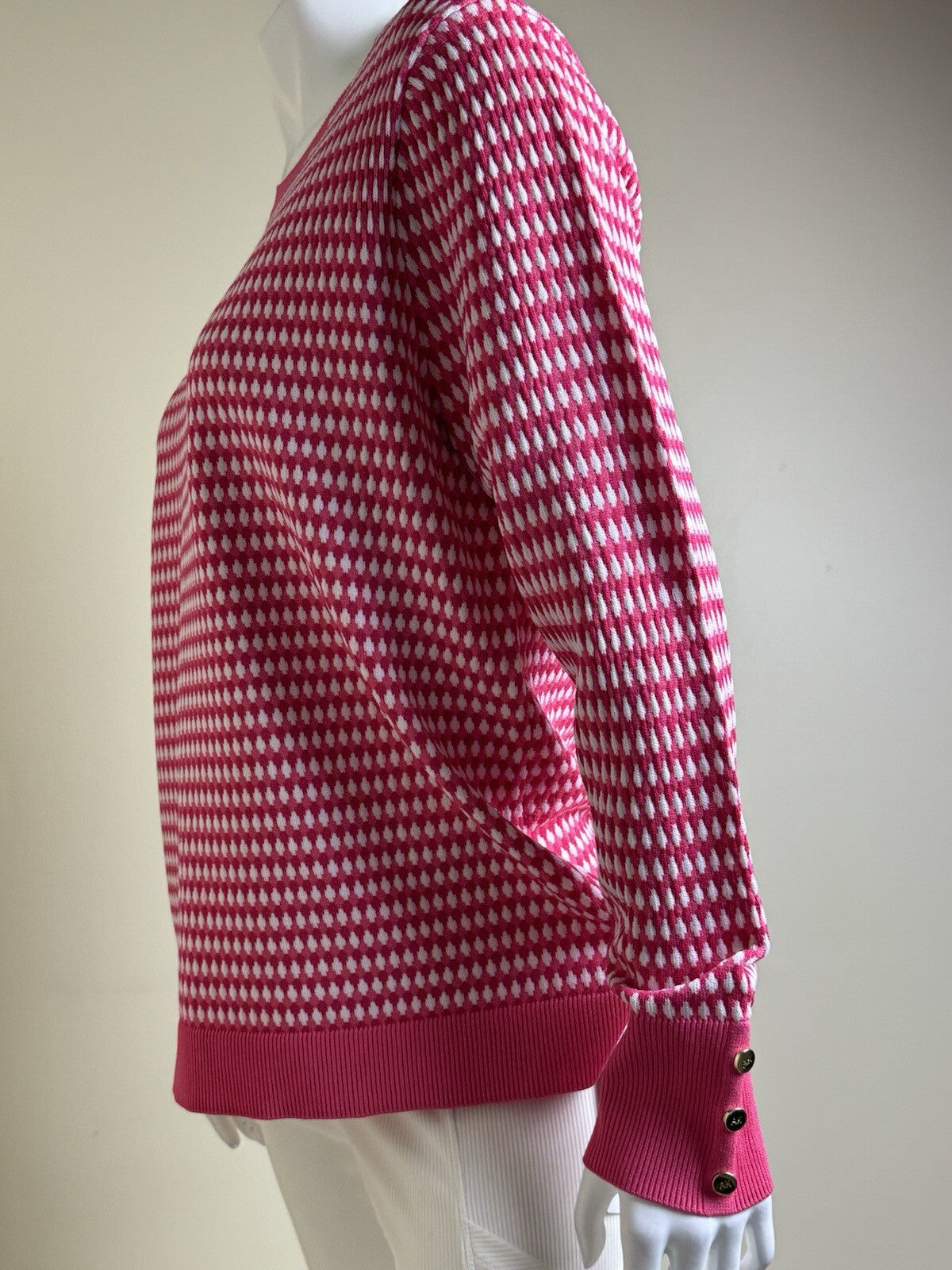 $99 ANNE KLEIN Knit CAMELLIA Sweater Sz L  (B.90/2)