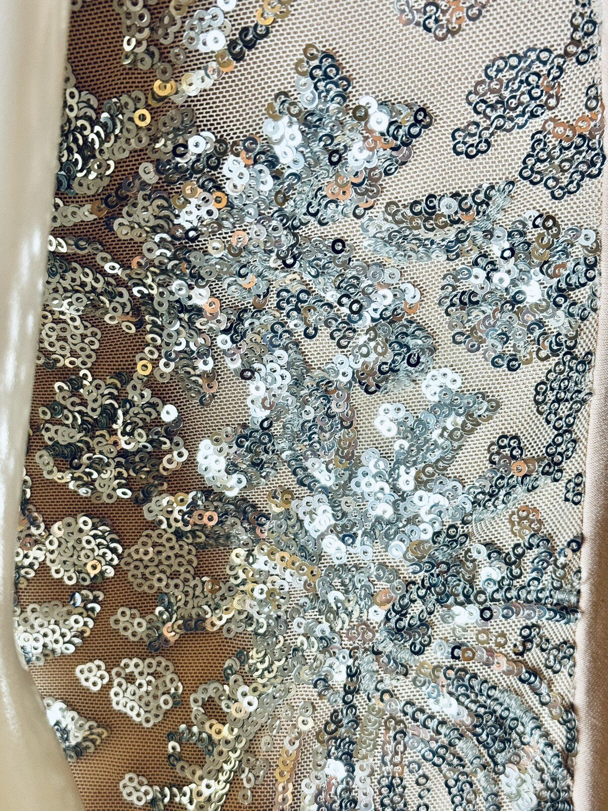 R&M Richard Knee-Length Sheath Dress w/Sheer Inserts Sequins Sz 10 (B.52)