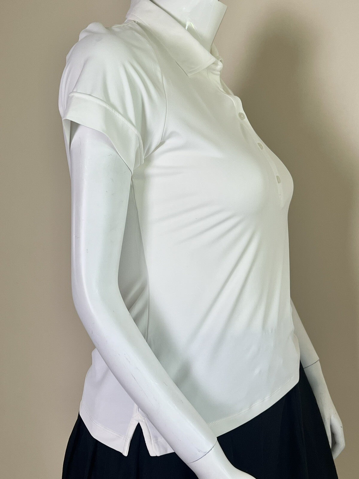 Fairway & Greene Women's Top Golf Polo Shirt Ivory Sz L.  (B.49)