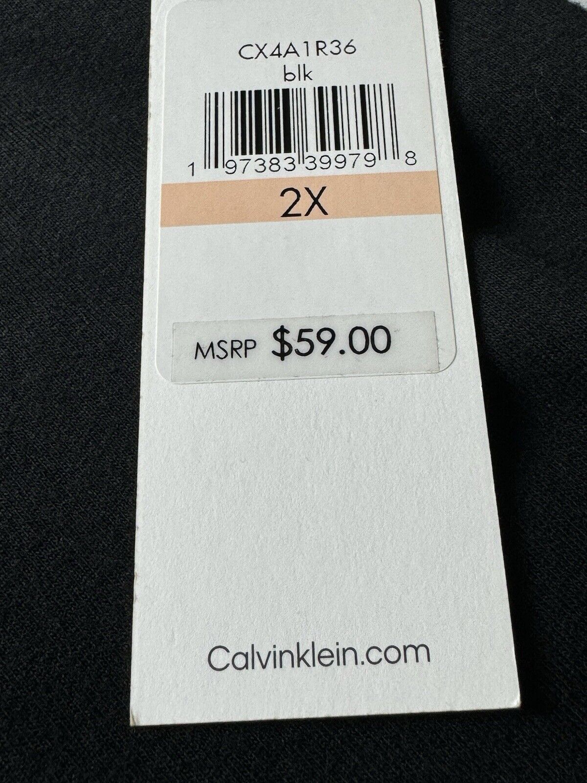 $59 CALVIN KLEIN Women’s Size 2X Black Dress  (B.70)