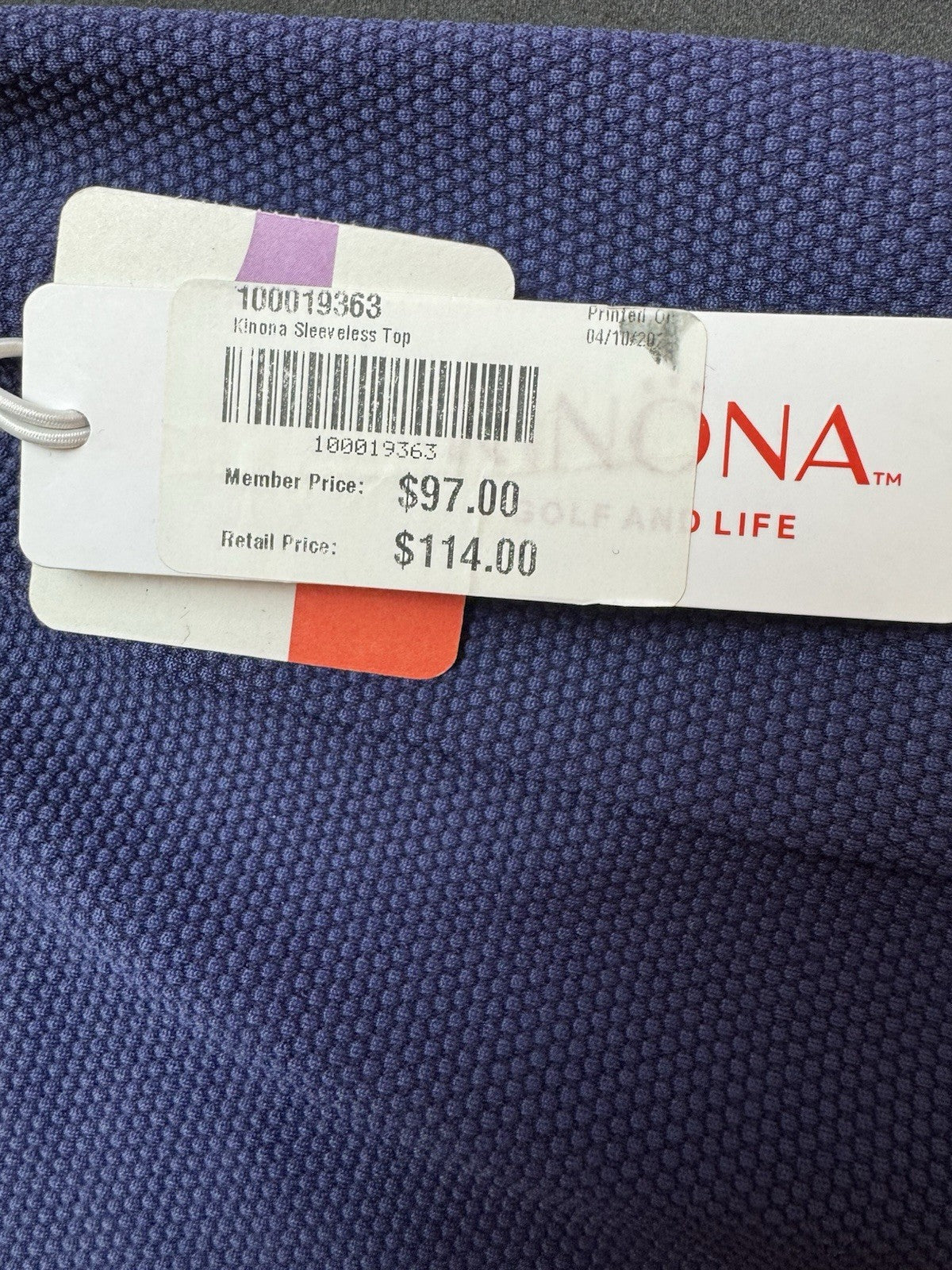 KINONA Women’s Sleeveless Golf Tank Top Sz S   (B.165)