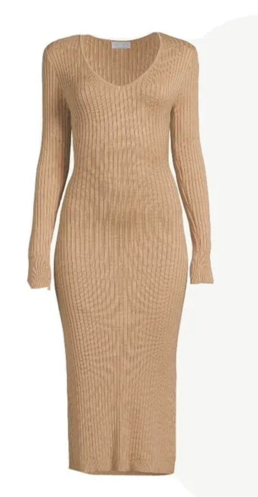 WOMEN'S SOFIA JEAN BY SOFIA VERGARA BACK TWIST SWEATER DRESS Sz XL Brown