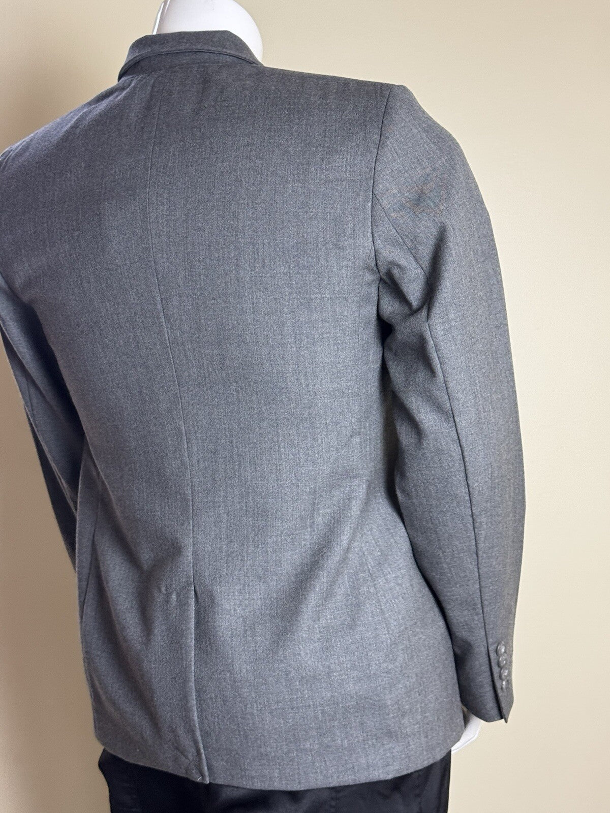 $395 Lauren Ralph Lauren Women's Blazer One Button Gray Sz 12 (B.138)