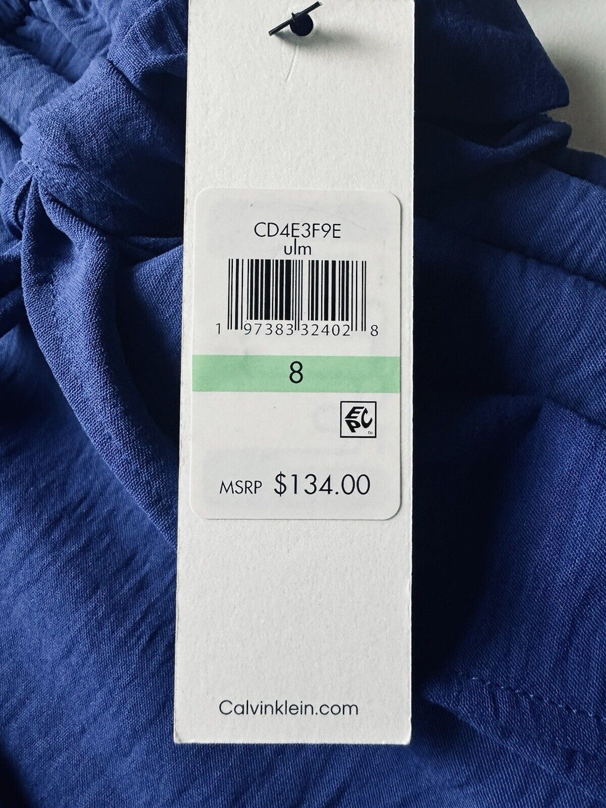 $134 CALVIN KLEIN Women’s Size 8 Blue Dress  (B.60)