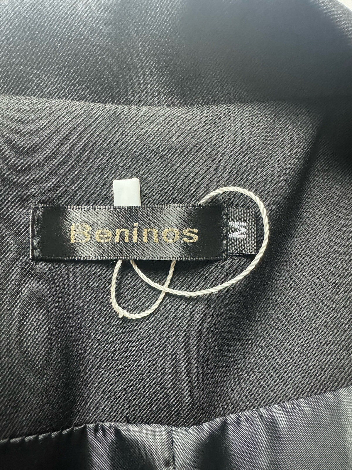 Beninos Womens One Button Blazer Black Size M.  (B.102)