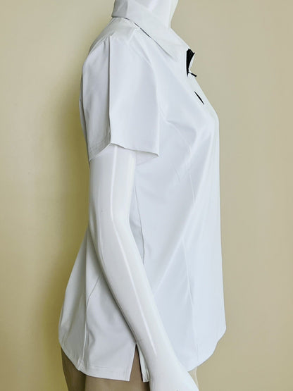 VIODIV Women’s Short Sleeve Polo Shirt Quick Dry Golf Sport Sz L  (49)