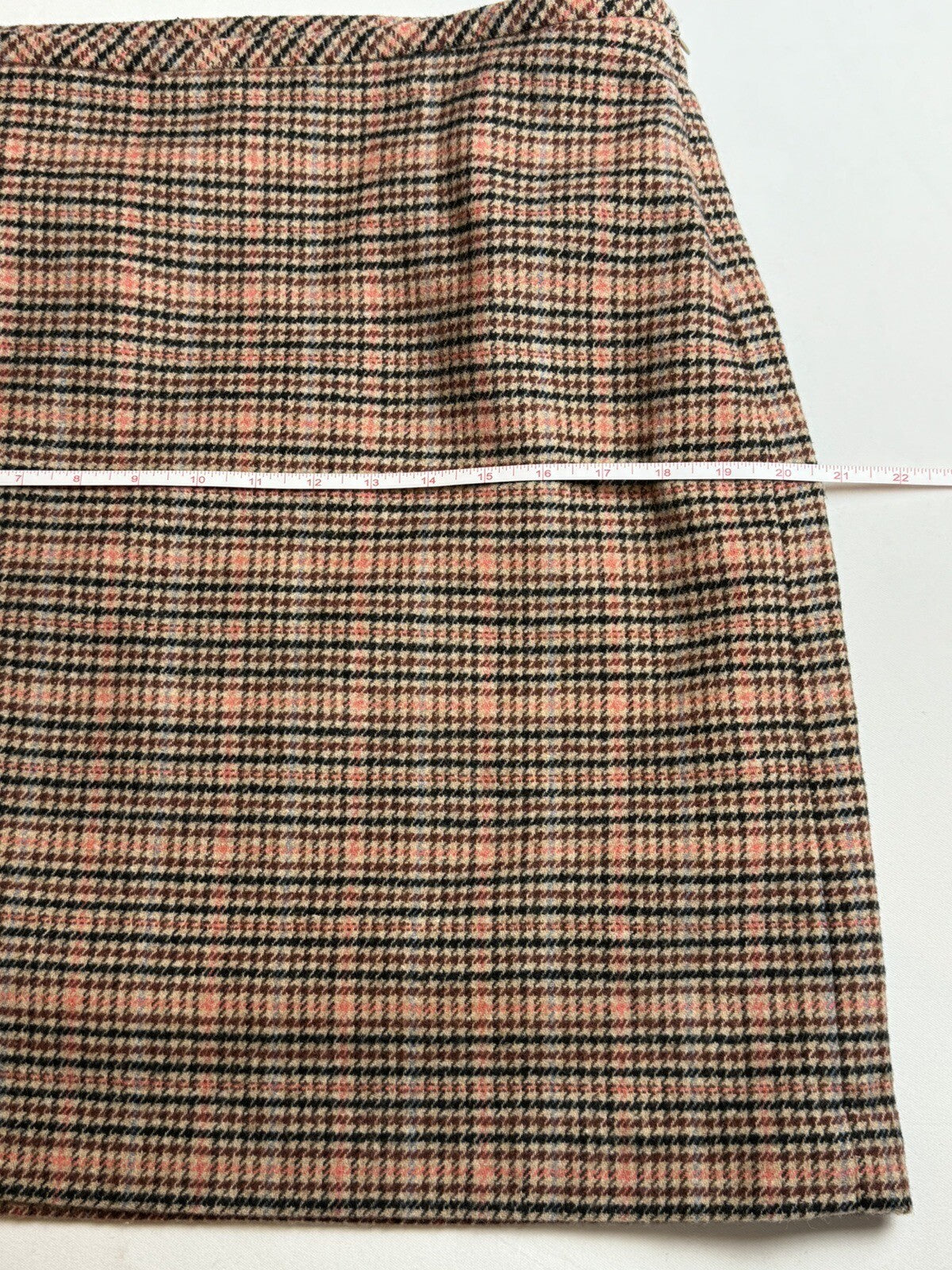 TALBOTS Women’s Brown Plaid Skirt Sz 12P  (B.65)
