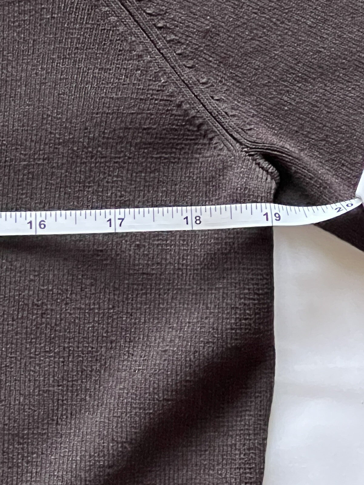 Que Per Due Women's Beads Sweater Sz L Brown Stretch