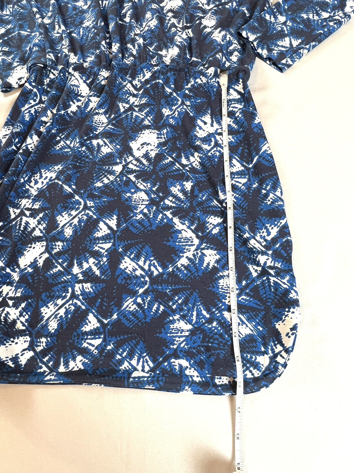 $310 Nicole Miller Women's Long Sleeve Dress Blue Sz M