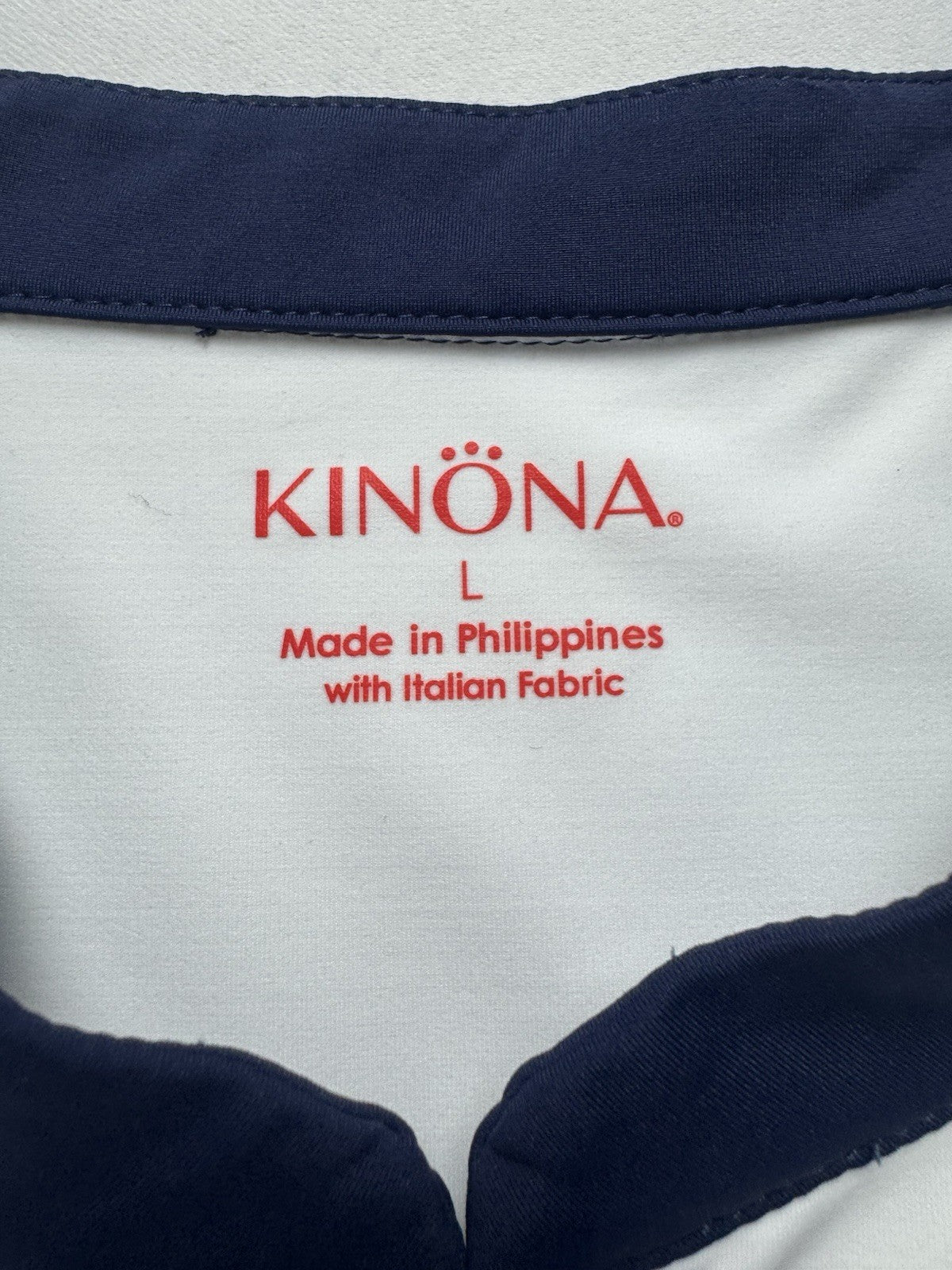 KINONA Women’s Sleeveless Golf Shirt Sz L.   (B.135)