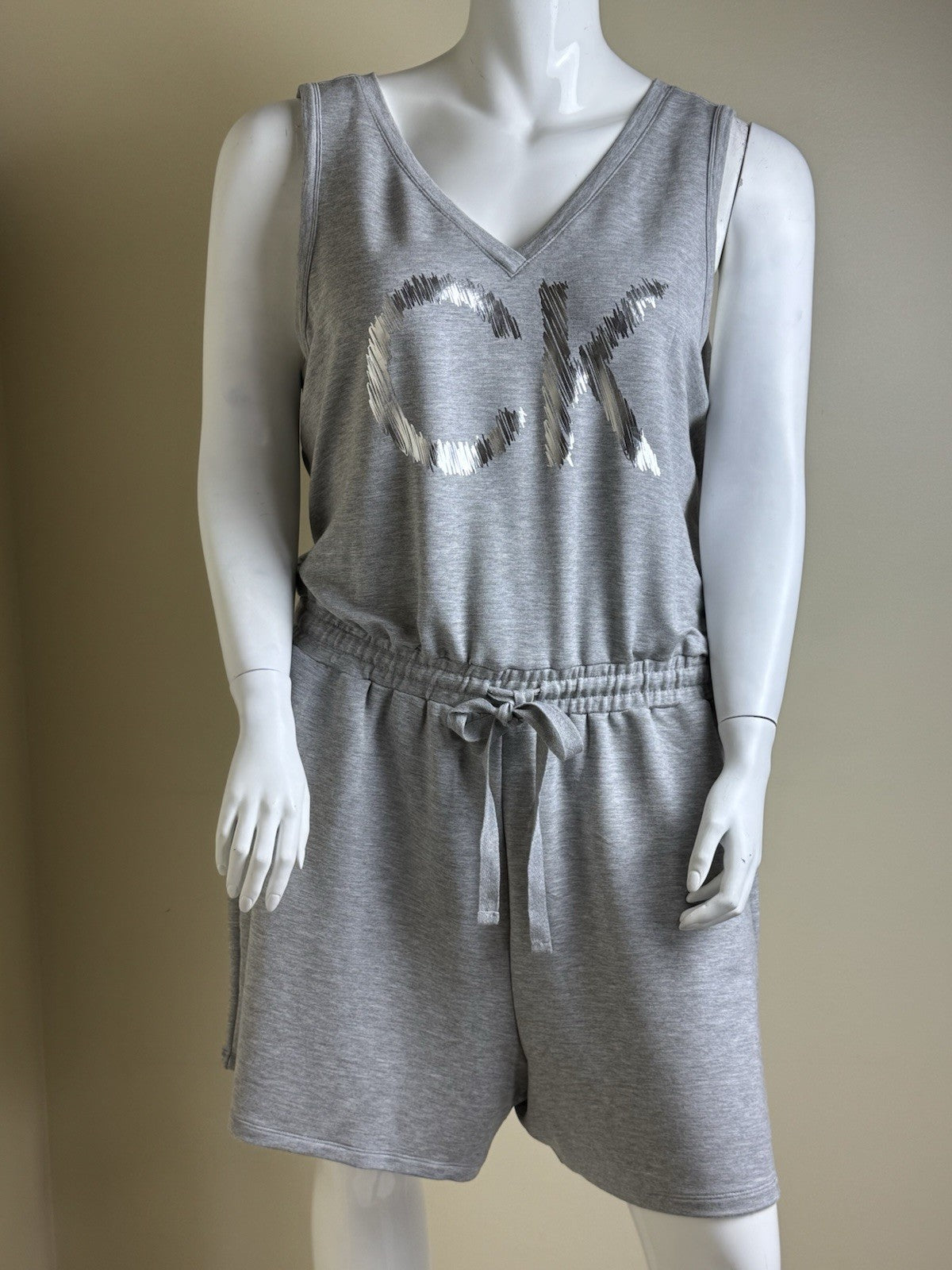 $69 Calvin Klein Logo Romper Women's Jumpsuit & Rompers One Pc Size 1X.  (B.153)