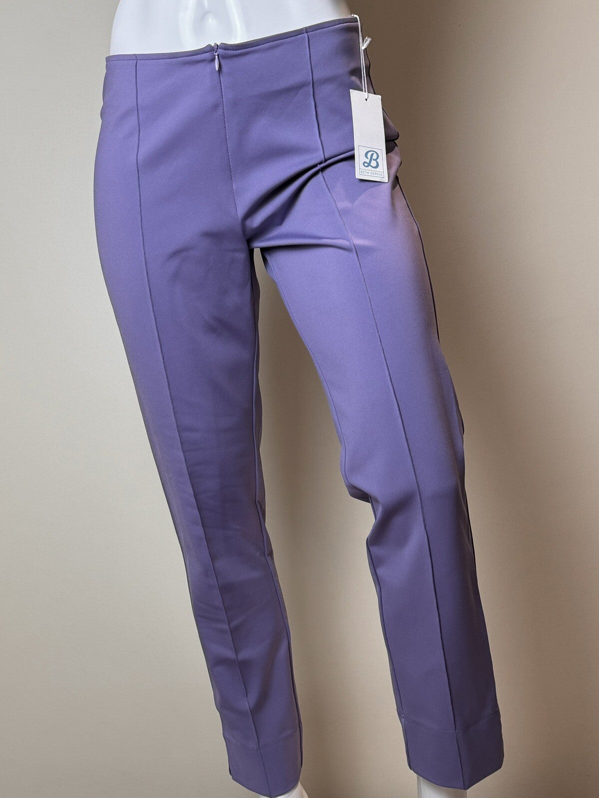 Kevan Hall Beth Depass Purple Zip Golf Pants SZ  8. (74)