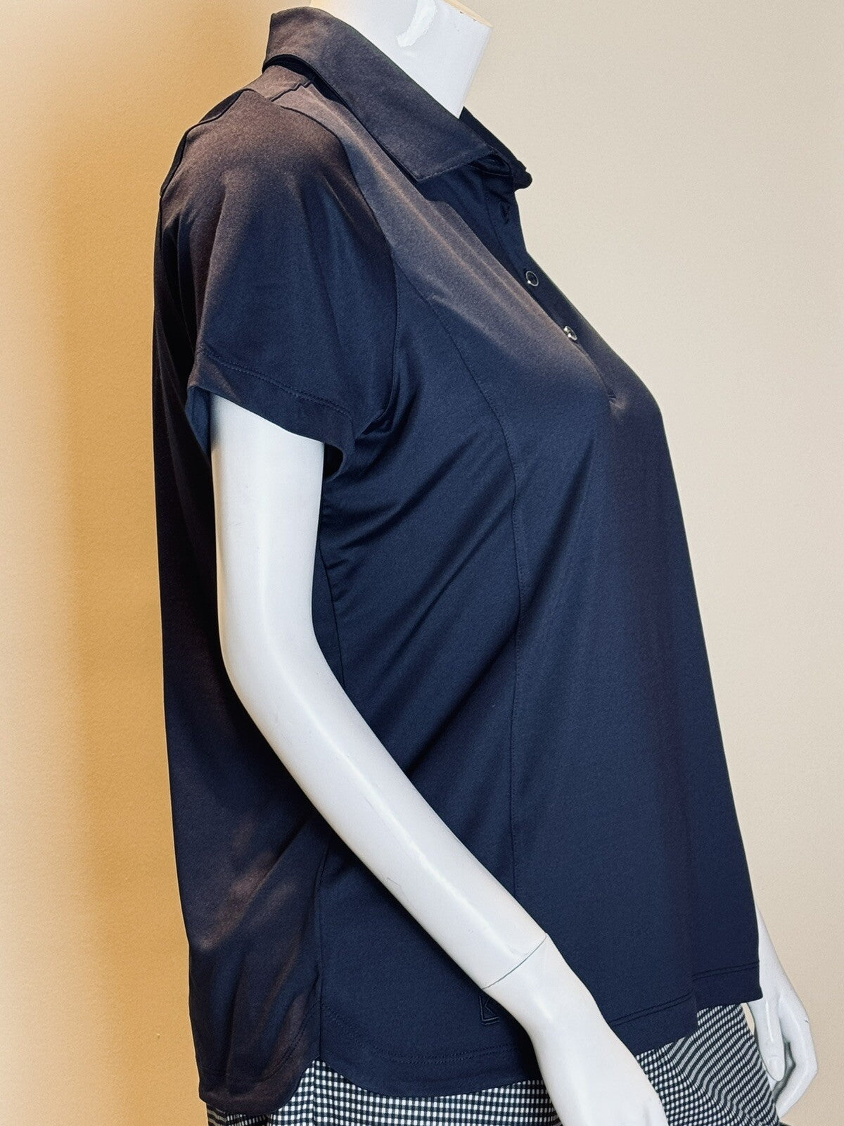 Kate Lord Women’s Size 2XL Short Sleeve Polo Golf Shirt Navy.   (B.53)