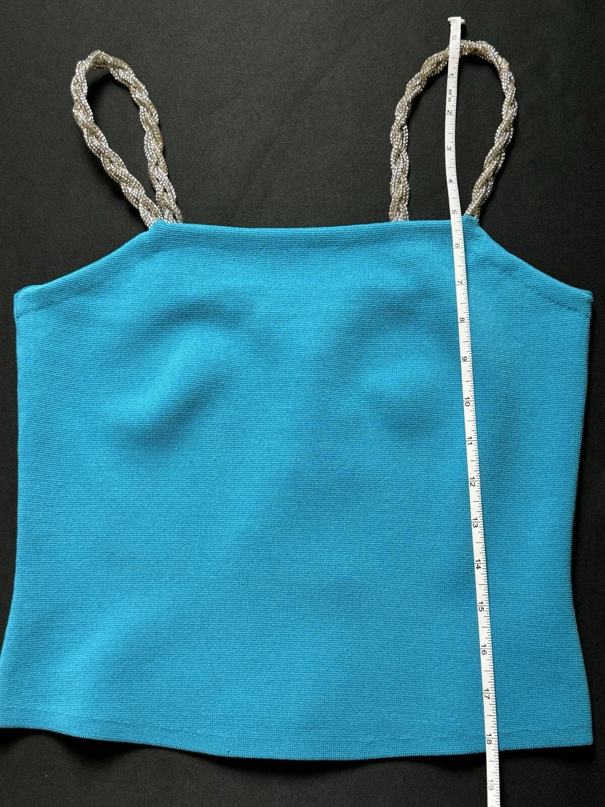 $295 House of Harlow 1960 Tank Top with Crystal Strap Size S  (B.85)
