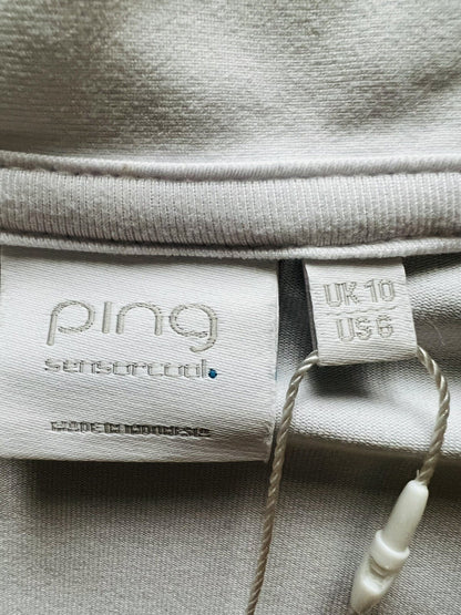 Ping Women’s Top Ivory Golf Shirt Sz 6