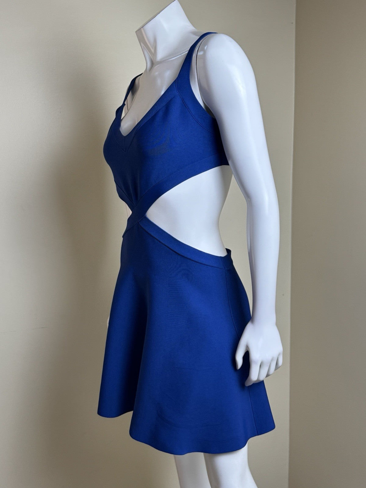 $298 BCBG New York Women's Royal Blue Elyzabeth Dress Sz L      (B.168)