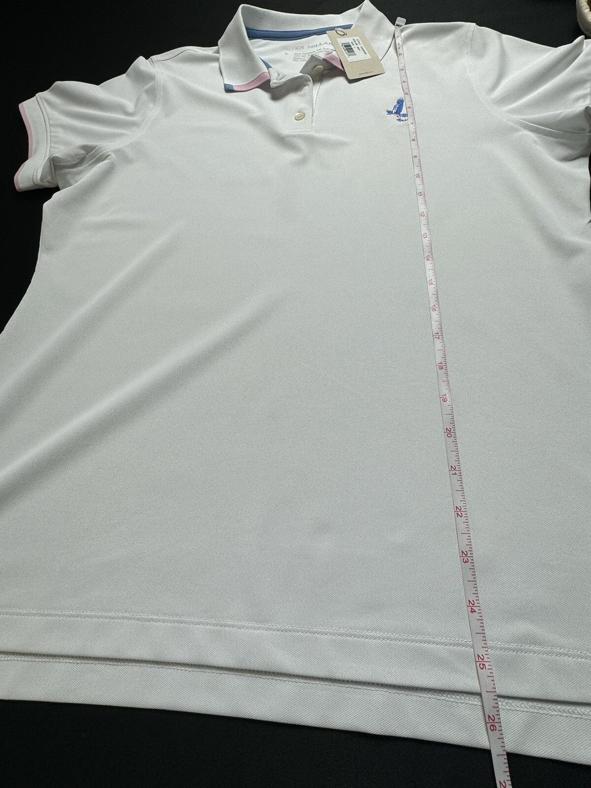 Peter Millar Women’s Golf Polo Shirt White Sz L. (B.80)