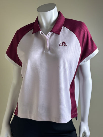 Adidas Women’s Polo Golf Shirt SZ M Climacool  (B.136)