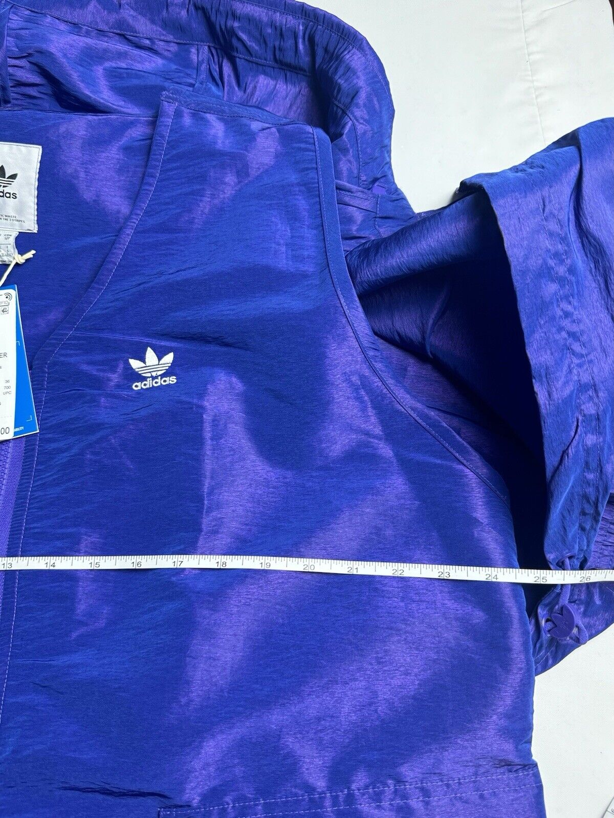 $200 Adidas Hooded Nylon Dress Windbreaker Womens Size S