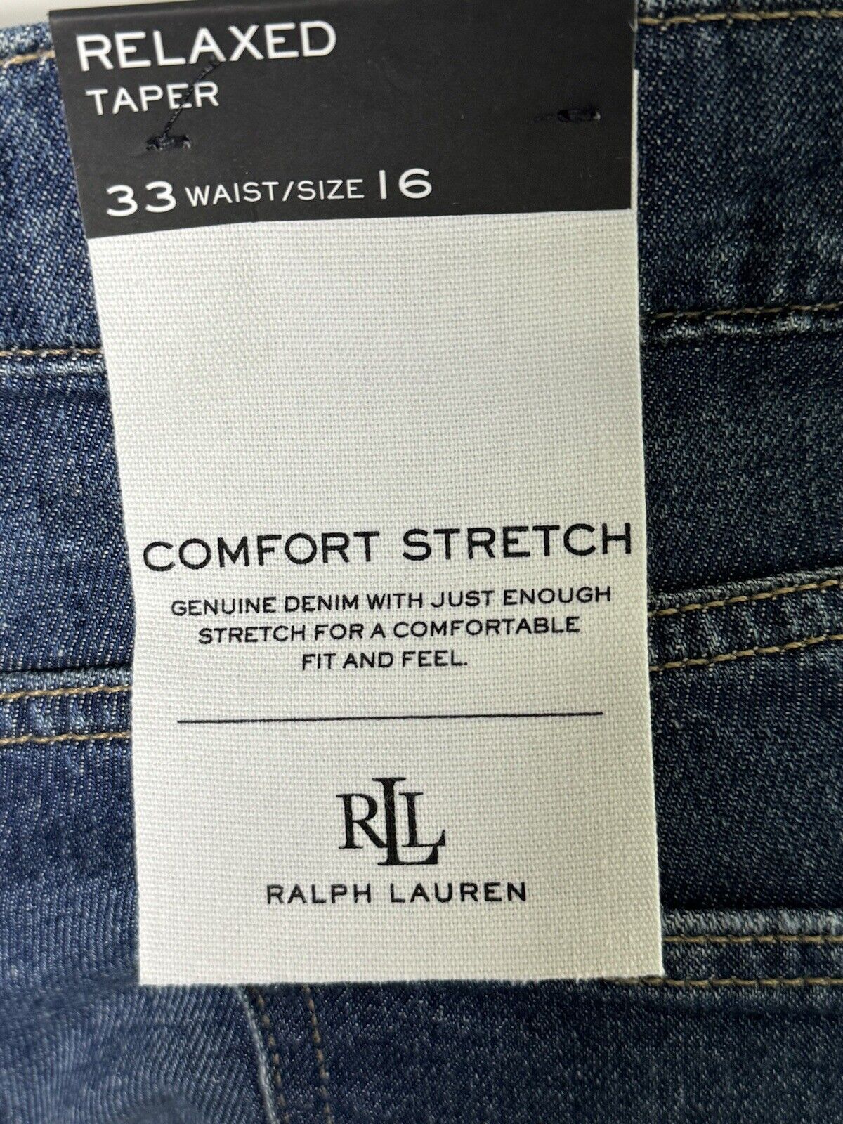 Ralph Lauren Women’s Patchwork Straight Jeans Sz 16.  (49)