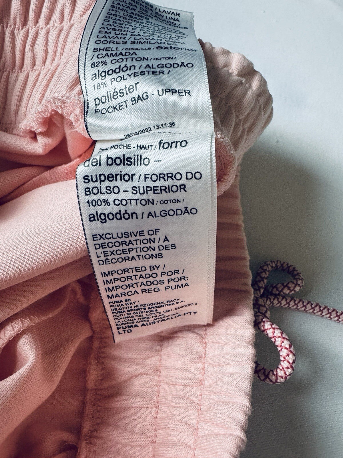 Puma Liberty Women’s Pink Wide Leg Pants Floral Embroidery Size XS.   (B.105)