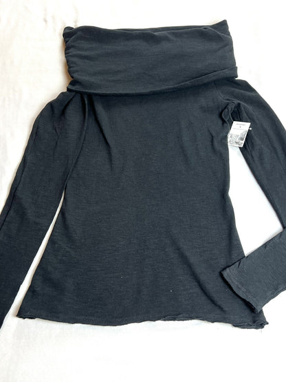 Banjara Women’s Sz XS Top Pullover Sweater Cotton Black Long Sleeve NWT