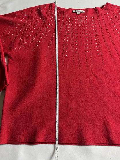 $88 NANETTE LEPORE Women’s Rhinestone Sweater Sz XL    (B.127)