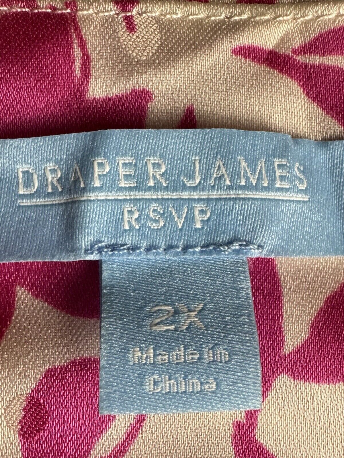 Draper James Rsvp Fuchsia White Floral Dress Sz 2X