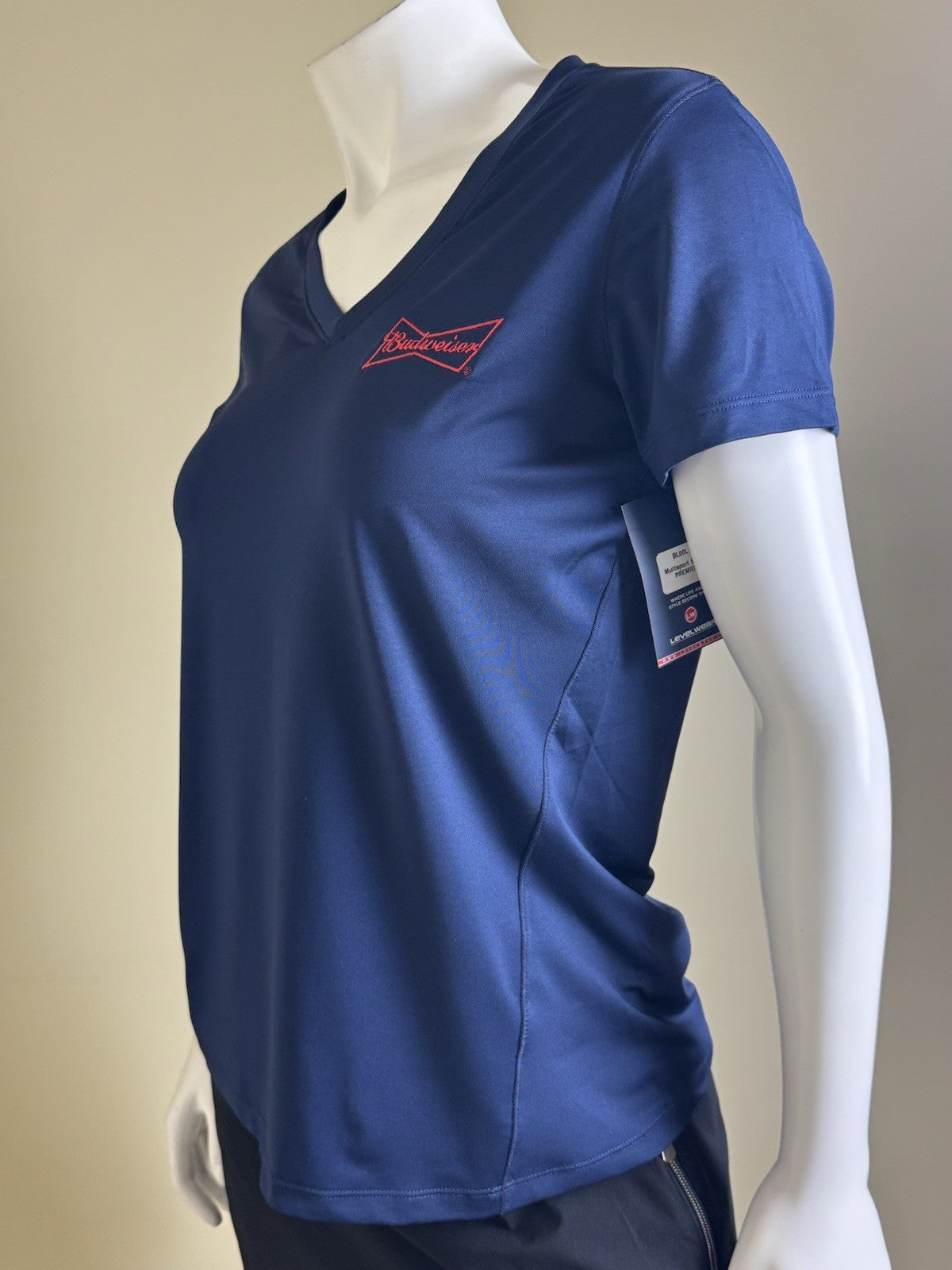LeverWear Women's Golf shirt Budweiser Logo Sz M   (B.160)