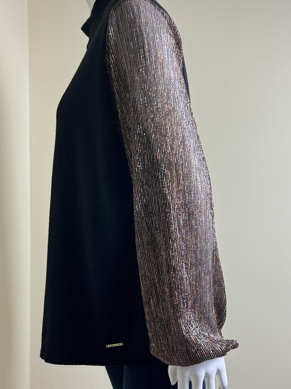 Anne Klein Womens Long Sleeves Sweater Black Size XL. (B.94)