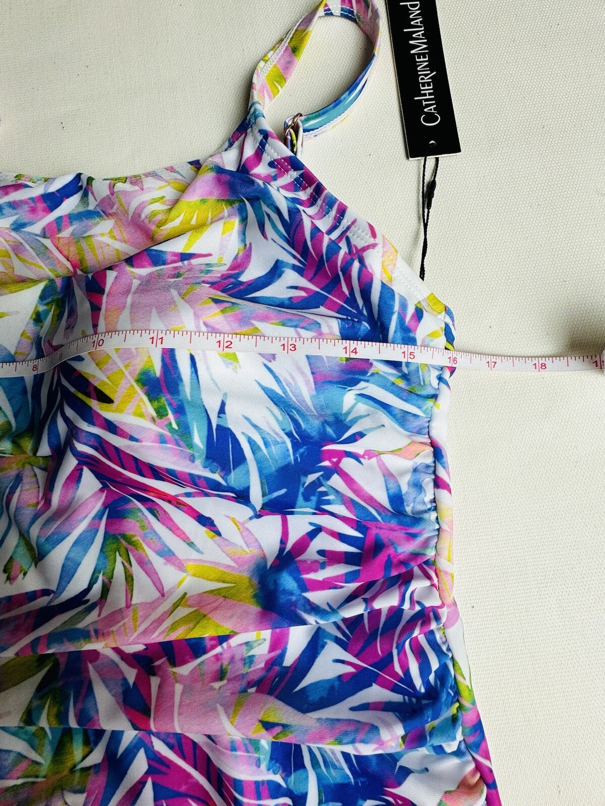 Catherine Malandrino Swimsuit Women’s Sz L Tropical Bathing Suit  (56)