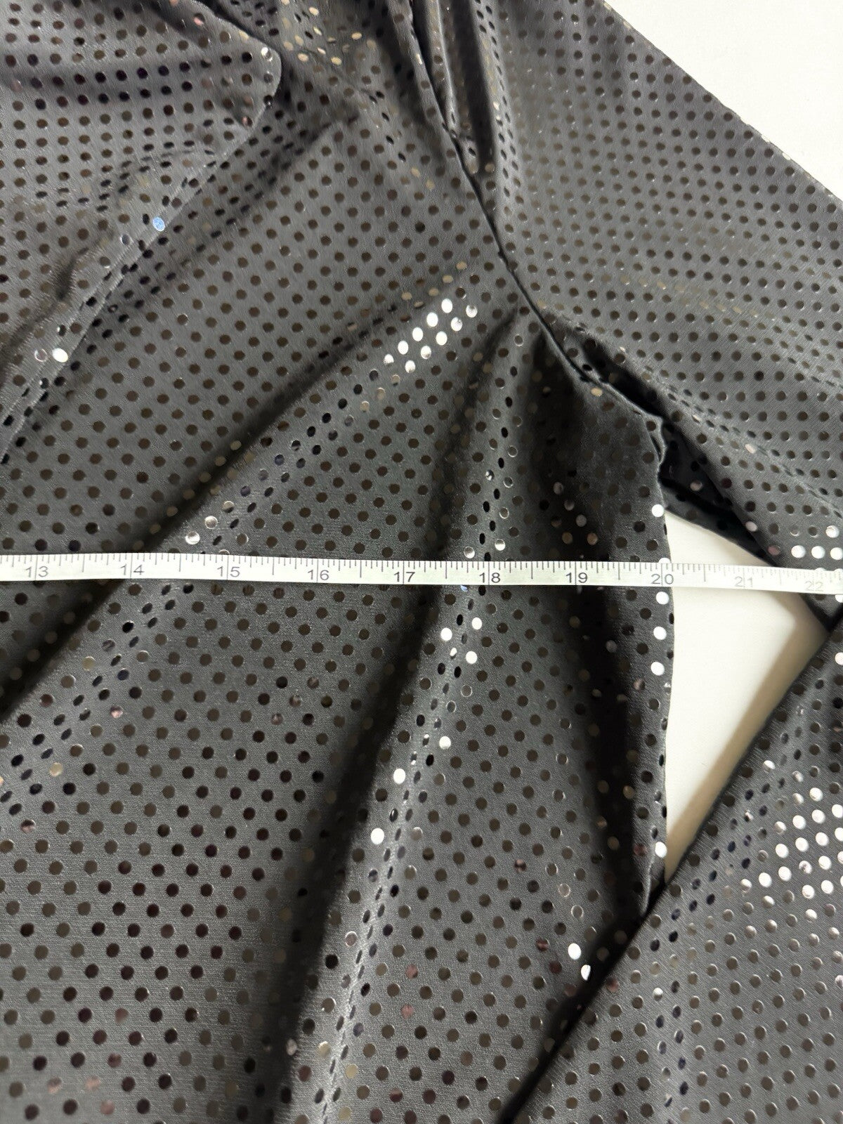 MADRAG BodySuit Blouse BLACK Sequined Sz 2X. (B.125)