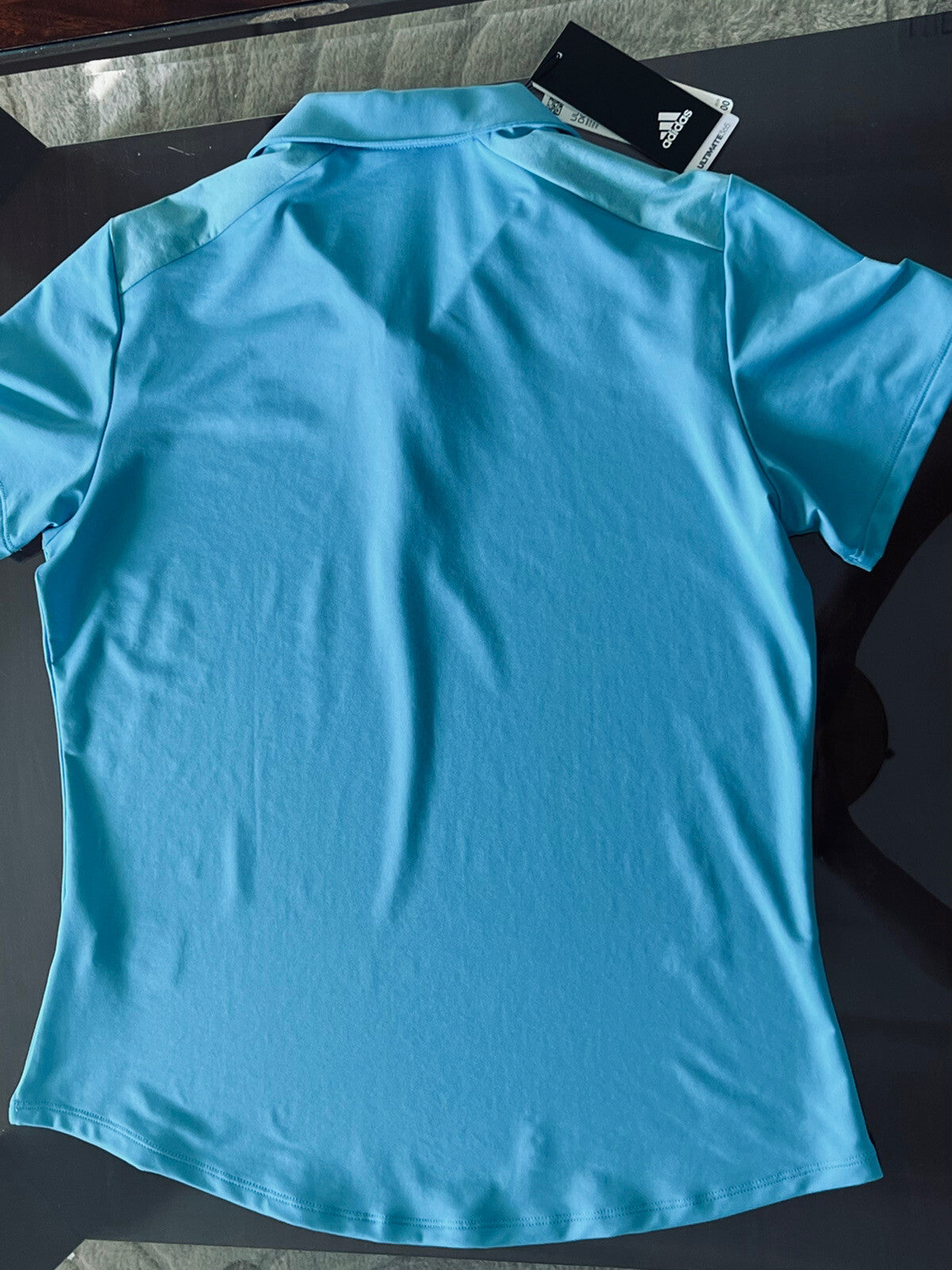 ADIDAS Women's Golf Polo Shirt Blue Sz M Stretch (B.16)