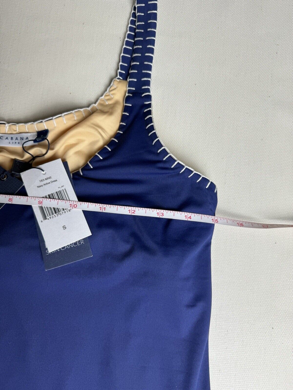 Cabana Life Sz S Active Sport Tank Dress Navy. (18)