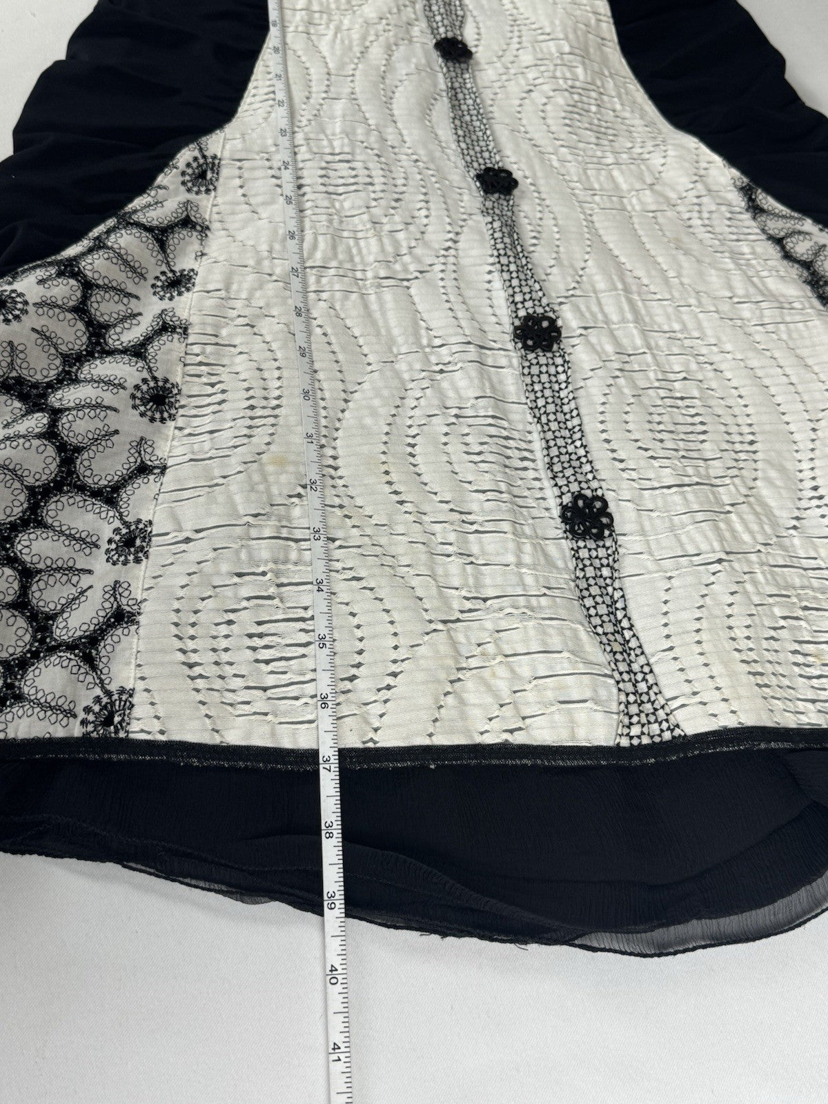 $218 Romeo & Juliet Couture Women’s Black White Dress Sz L.  (B.179)