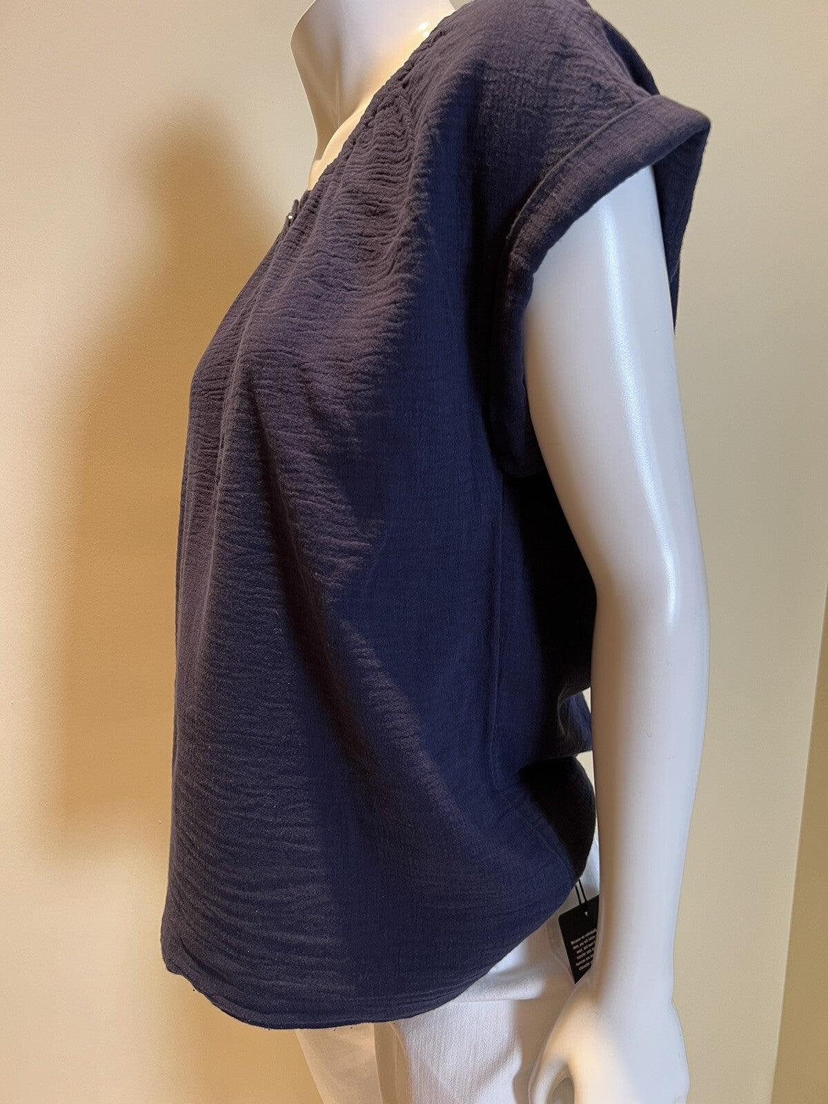 Anne Klein Women’s Blouse Navy Size M Top (B.09)