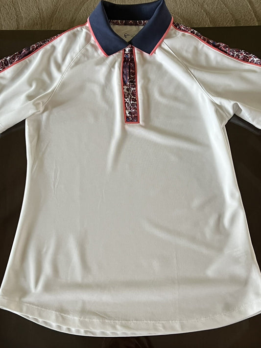 Greg Norman Women's Top Golf Polo Shirt White Sz S (B.13)