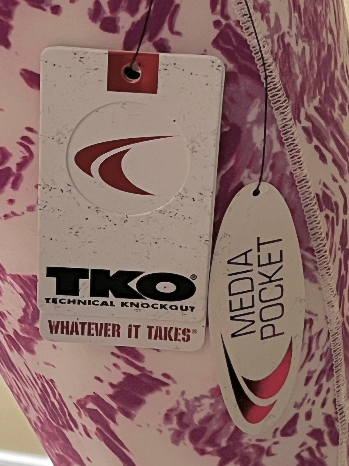 TKO Technical Knockout Women’s Size S Yoga Pants Leggings Media Pocket