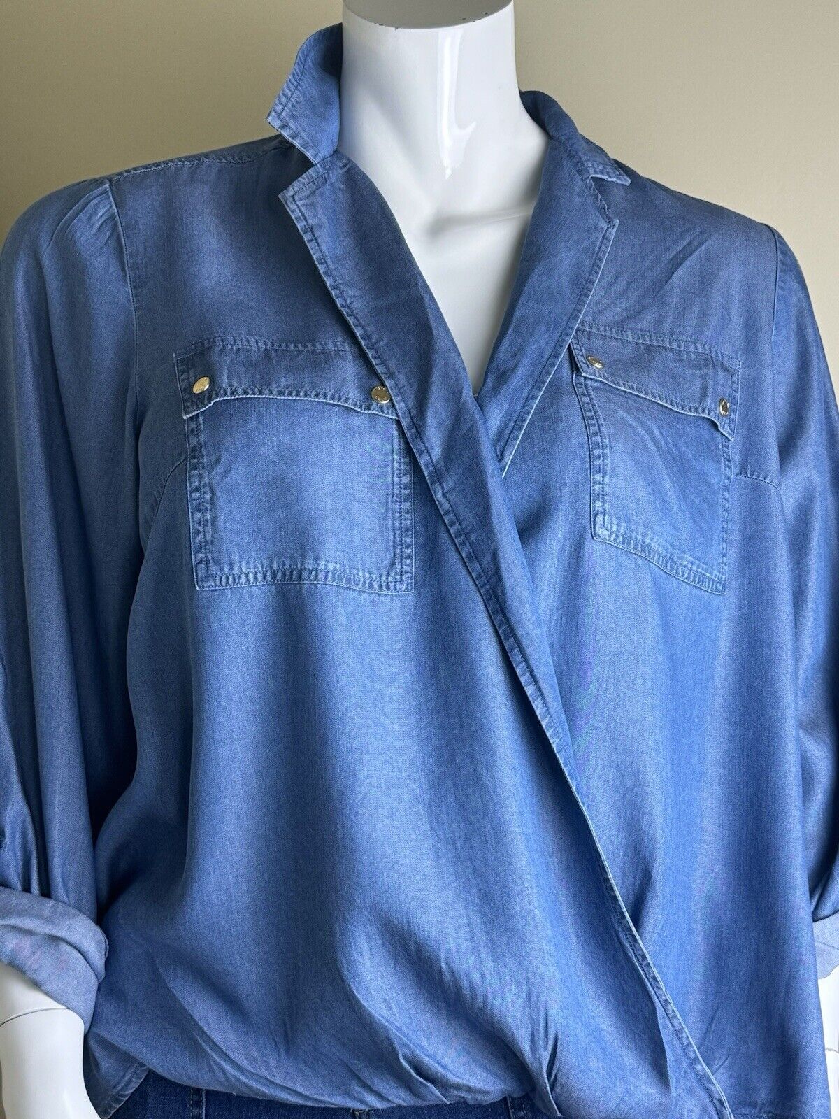 $110 Michael Kors Women’s Blue Top Blouse Sz 2X. (B.04)