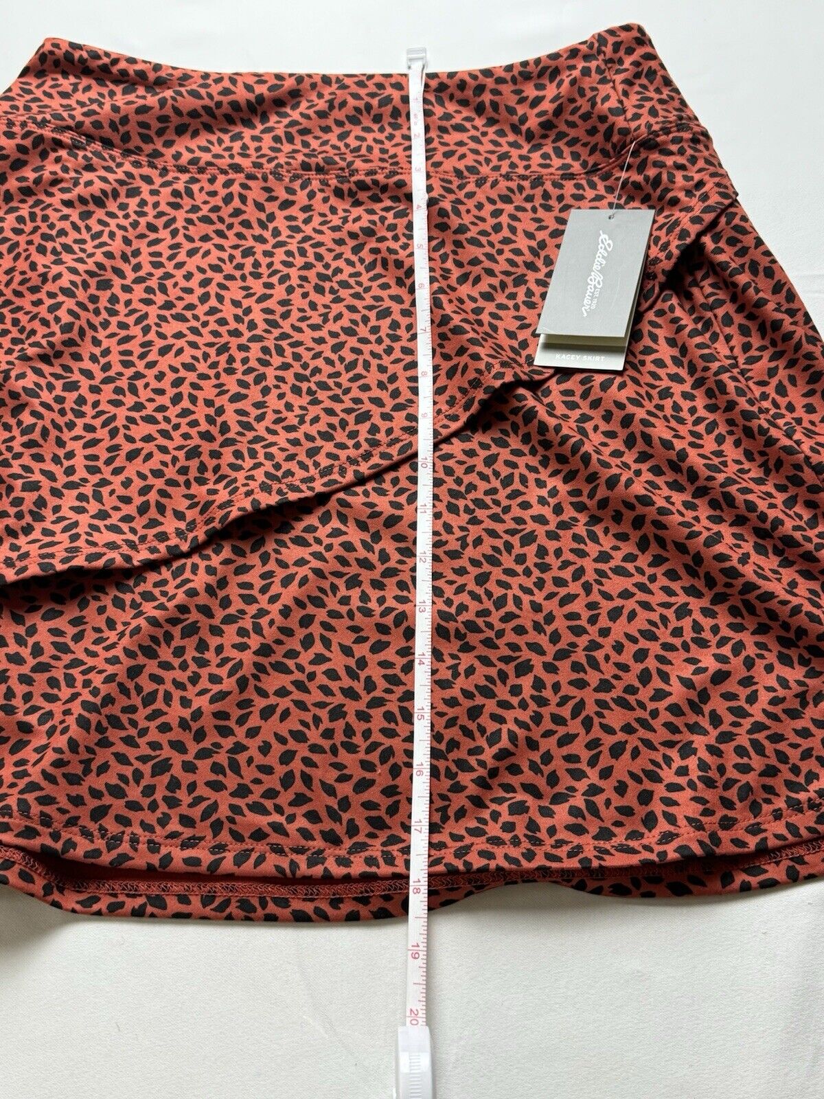 Eddie Bauer Skirt Women’s Sz M Orange Leopard Animal Print Kacey (B.79)