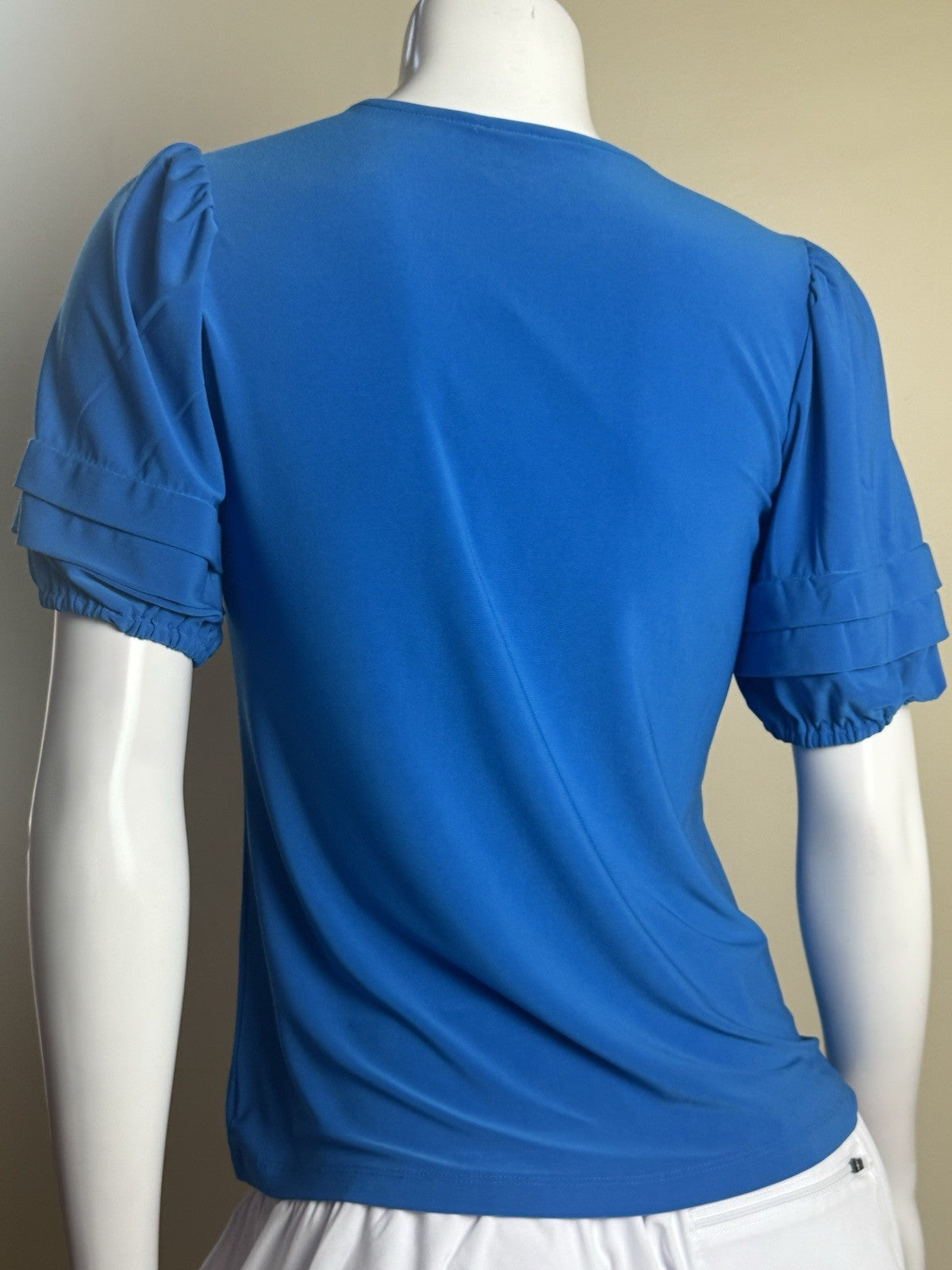 $69 Anne Klein Women’s Royal Blue Button Up Blouse Size XS.         (B.187)